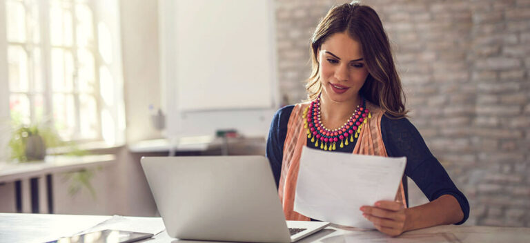 Picture of a woman conducting a breakeven analysis.