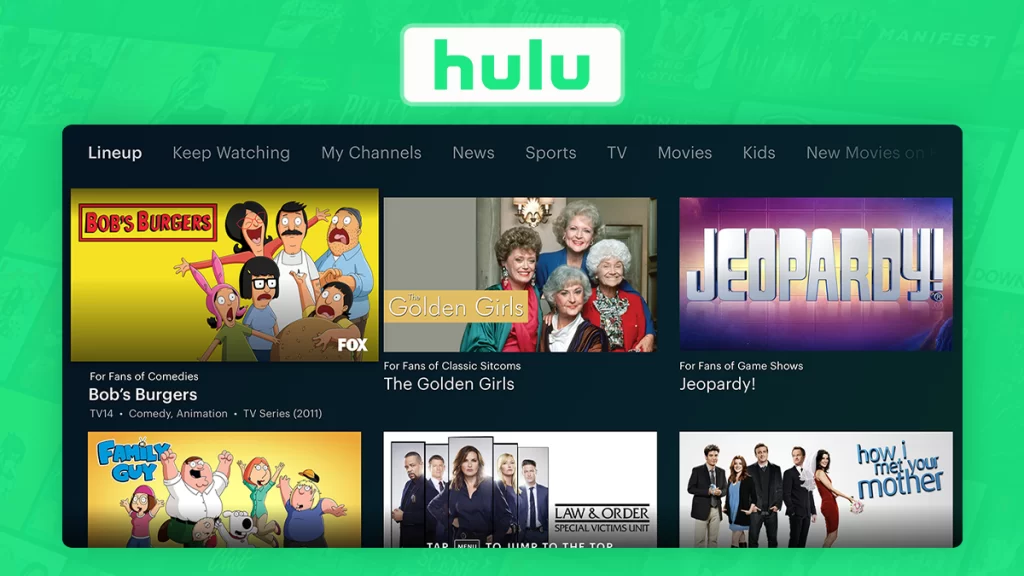 Most popular streaming services like Hulu